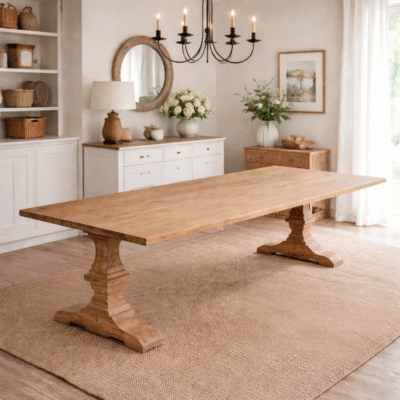 Eettafel massief eiken – kloostertafel