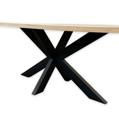 Eettafel massief eiken - spinpoot - deens ovaal - Afbeelding 5