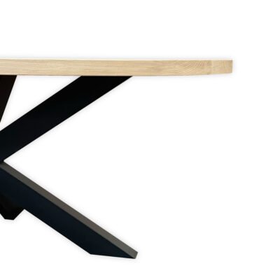 Eettafel massief eiken - spinpoot - deens ovaal - Afbeelding 4