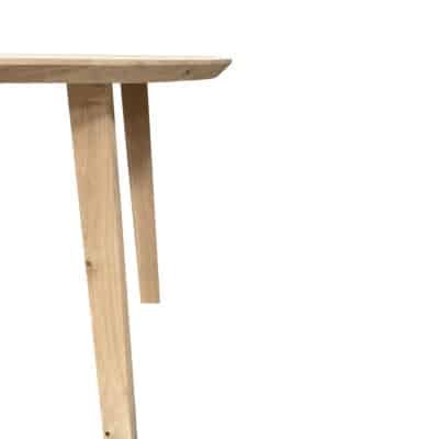 Eettafel massief eiken - vier schuinen poten - deens ovaal - verjongde rand - Afbeelding 4