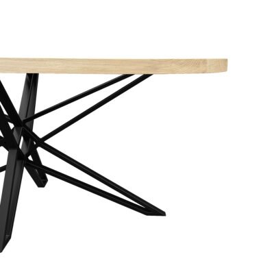 Eettafel massief eiken - ster onderstel - kiezel - Afbeelding 4