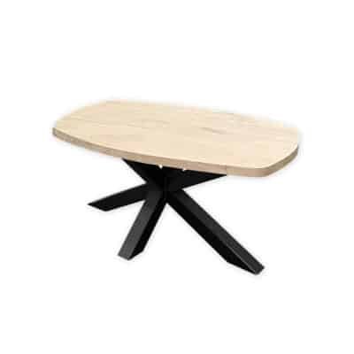 Salontafel massief eiken – spinpoot – deens ovaal – 120 x 60 x 46 cm