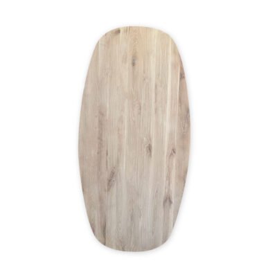 Eettafel massief eiken - spinpoot - deens ovaal - verjongde rand - Afbeelding 3