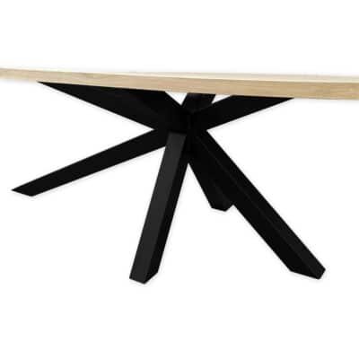 Eettafel massief eiken - Asymmetrisch onderstel - ovaal - Afbeelding 5
