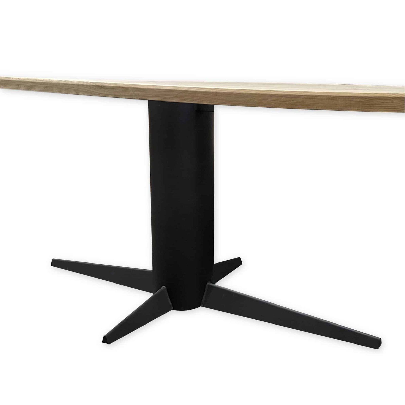 Eettafel massief eiken - kolompoot - kiezel small - verjongde rand - Afbeelding 5