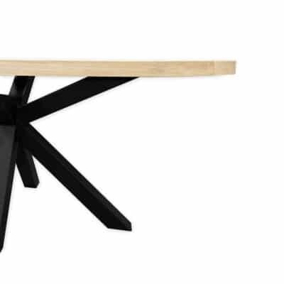 Eettafel massief eiken - Asymmetrisch onderstel - ovaal - Afbeelding 4