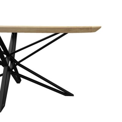Eettafel massief eiken - ster onderstel - kiezel small - verjongde rand - Afbeelding 4