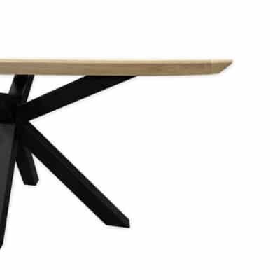 Eettafel massief eiken - Asymmetrisch onderstel - ovaal - verjongde rand - Afbeelding 4