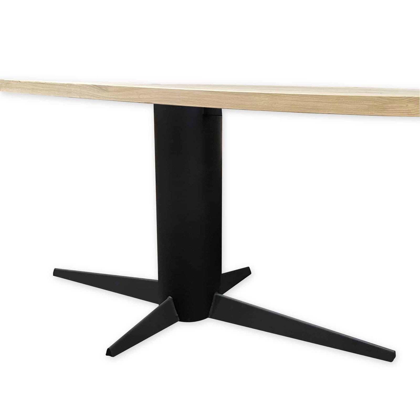 Eettafel massief eiken - kolompoot - deens ovaal - Afbeelding 4