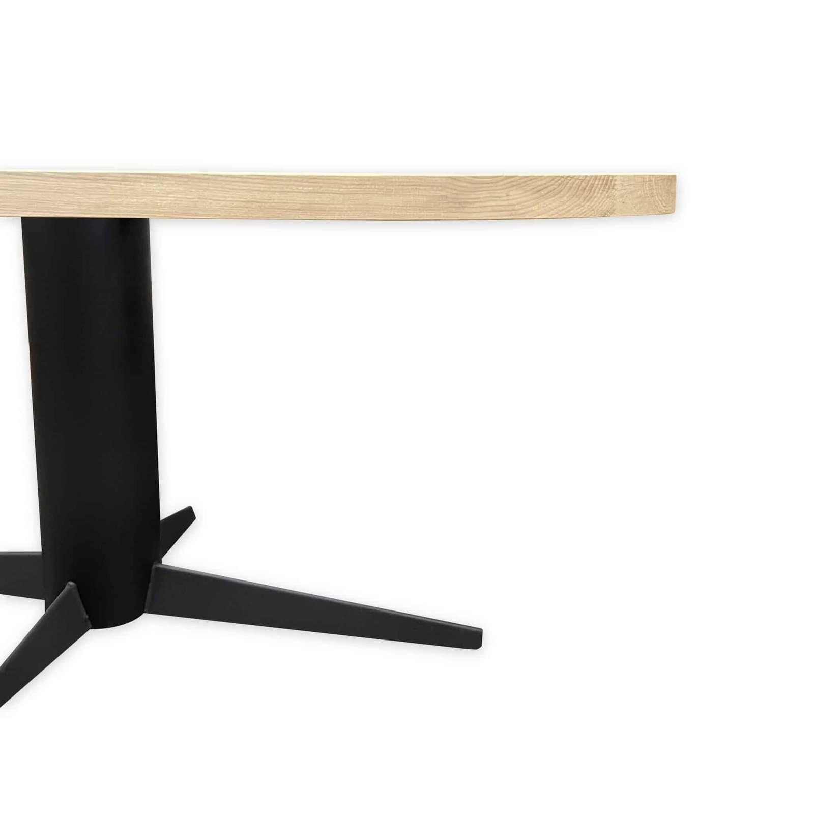 Eettafel massief eiken - kolompoot - deens ovaal - Afbeelding 5