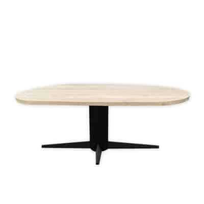 Eettafel massief eiken – kolompoot – kiezel small