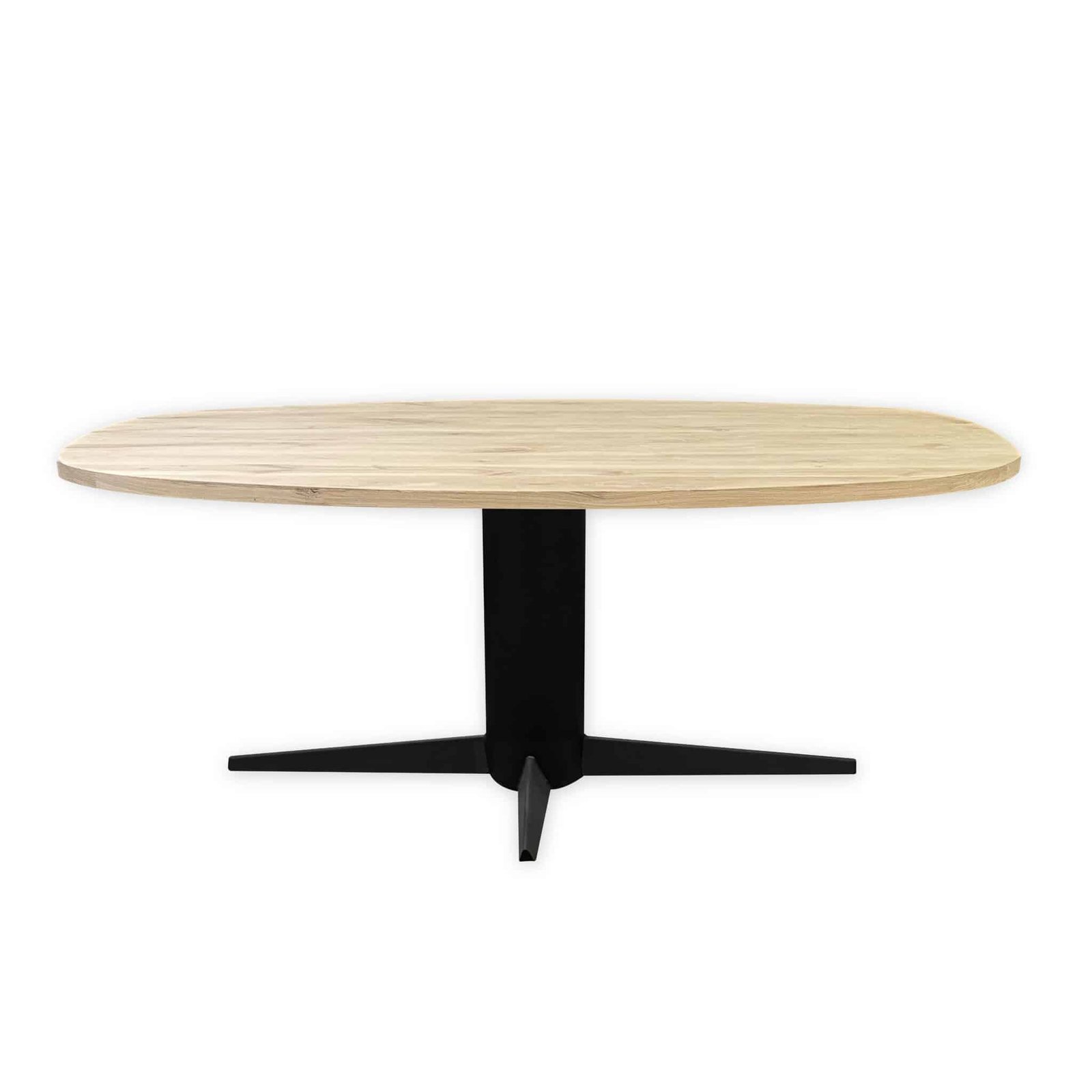 Eettafel massief eiken - kolompoot - deens ovaal - Afbeelding 2