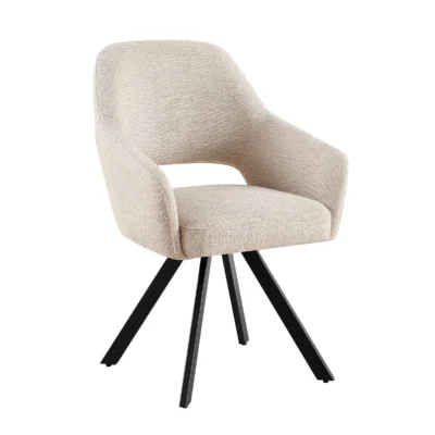 EETKAMERSTOEL EMILIE ALPINE BOUCLE BEIGE