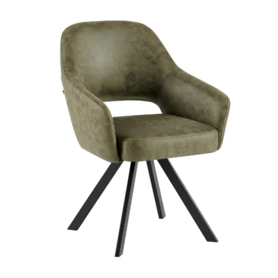 EETKAMERSTOEL EMILIE CEP ARMY GREEN