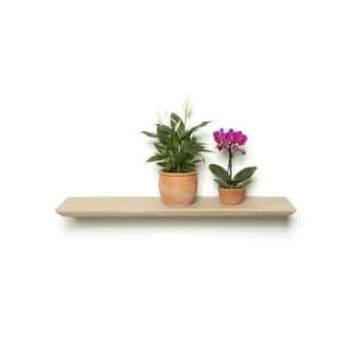 Massief eiken zwevende wandplank 3 cm verjongde rand