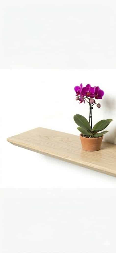 Massief eiken zwevende wandplank 3 cm verjongde rand - Afbeelding 2