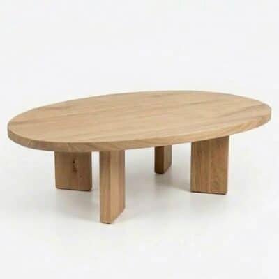 Salontafel massief eiken – japandi – kiezel