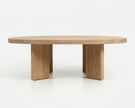 Salontafel massief eiken - japandi - kiezel - Afbeelding 2