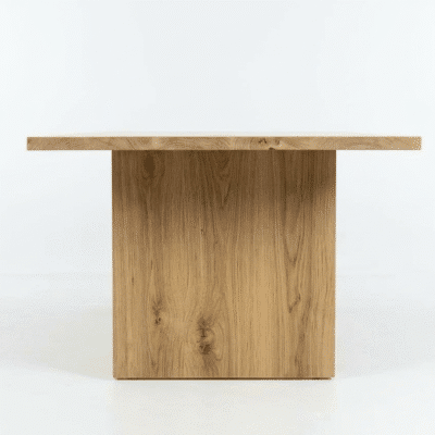 Eettafel massief eiken – japandi – rechthoekig