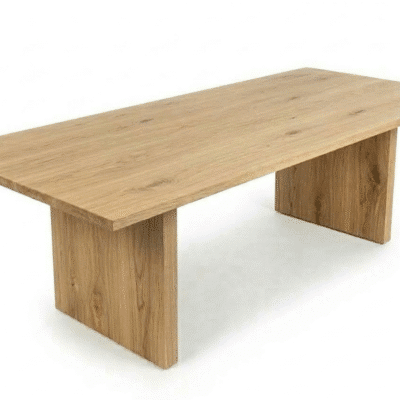 Eettafel massief eiken – japandi – rechthoekig