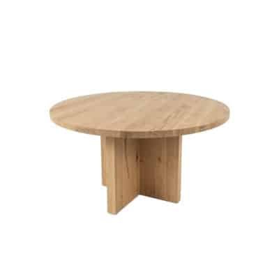 Eettafel massief eiken – japandi – rond